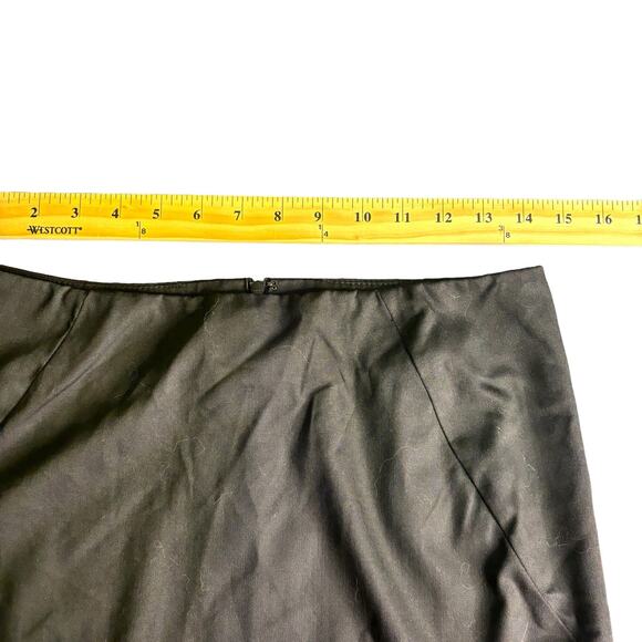Theory Wool Blend Black Skirt Size 4 Office Career Minimalist Chic - Picture 3 of 9